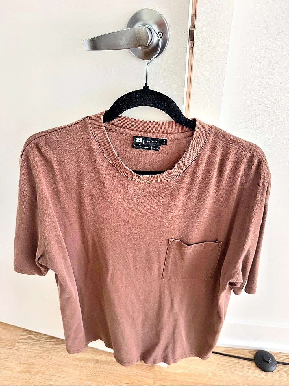 Fear of God Essentials Short Sleeve Pocket Tee in Brown Size Medium